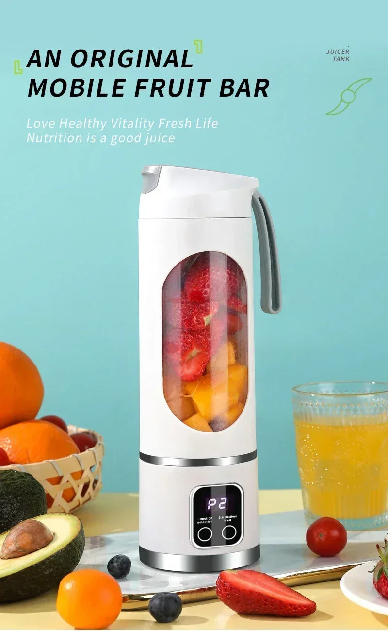 45ml USB-Charging Portable Juicer with 8-12 Blades, BPA-Free Material - Makes Milkshakes & Juices Anywhere, Travel, Office, Outdoor