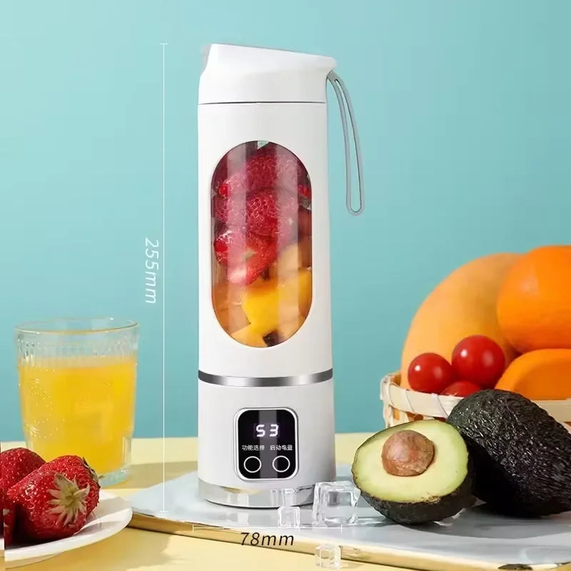 45ml USB-Charging Portable Juicer with 8-12 Blades, BPA-Free Material - Makes Milkshakes & Juices Anywhere, Travel, Office, Outdoor