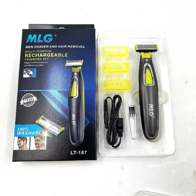 MLG Electric Shaver for Men & Women – Portable Full-Body Trimmer with USB Rechargeable T-Blade Razor, Washable for Beard, Armpits, and More