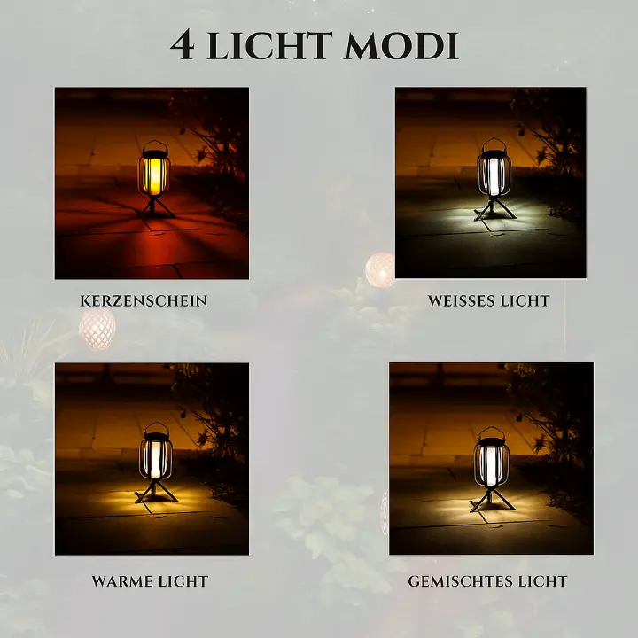 Solar Flame Lantern with 4 Lighting Modes – Weatherproof Outdoor Light for Garden, Patio & Camping