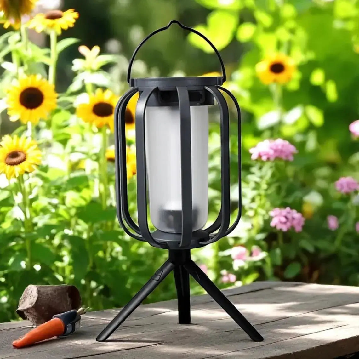 Solar Flame Lantern with 4 Lighting Modes – Weatherproof Outdoor Light for Garden, Patio & Camping