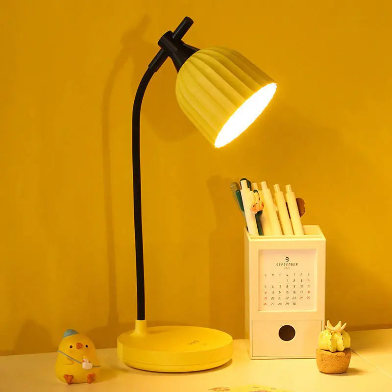 Sleek Adjustable LED Desk Lamp with Dimmable Brightness