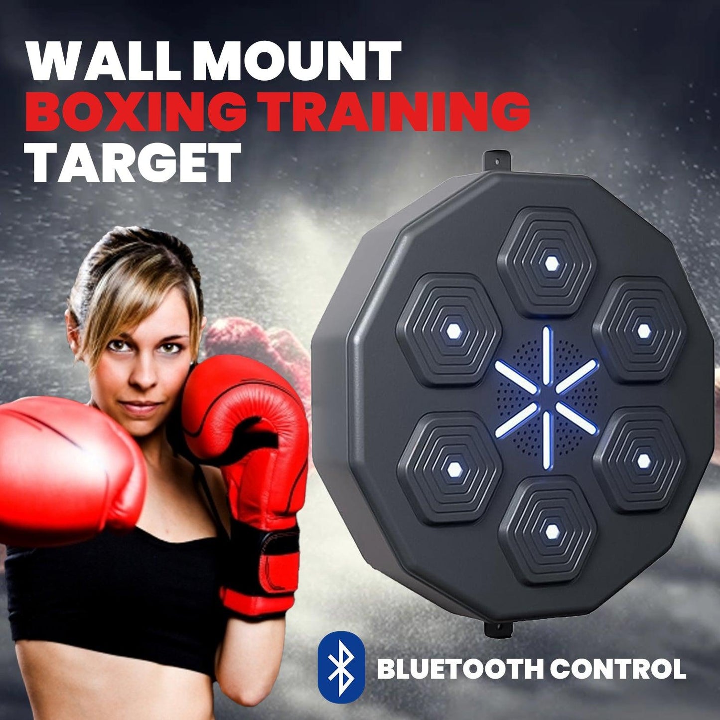 Music Boxing Machine UK - Wall-Mounted Bluetooth Smart Punching Machine for Indoor Boxing Workouts, React Exercise Machine