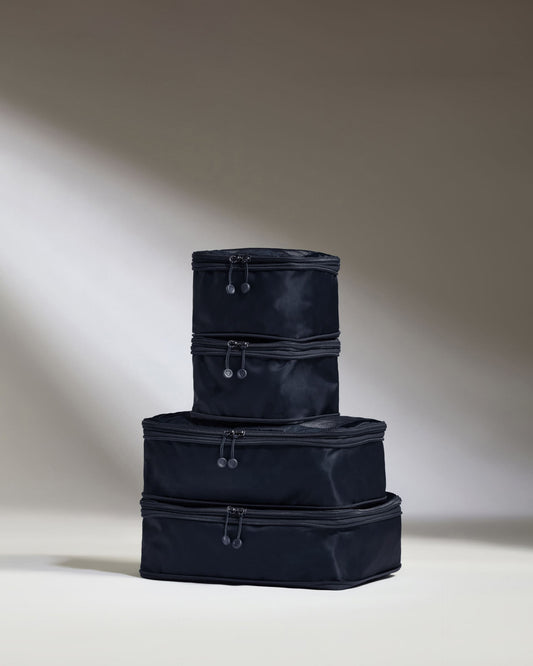 Navy Blue Packing Cubes – 4-Piece Set for Effortless Travel Organization