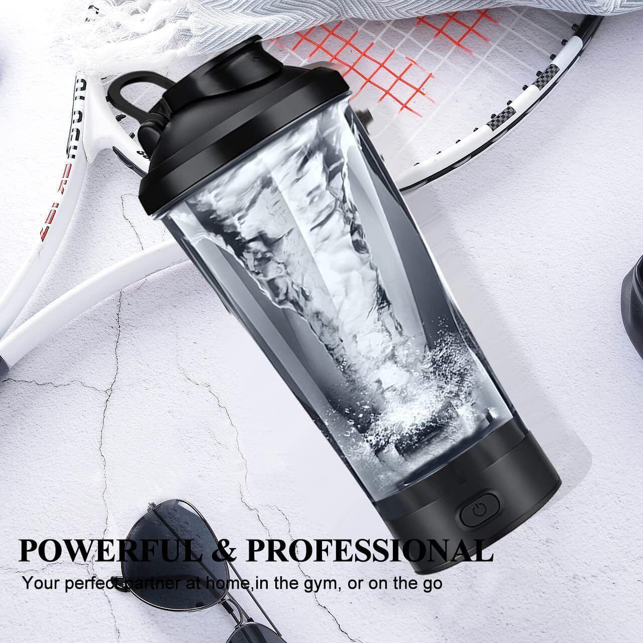 Electric Protein Shaker Bottle — BPA-Free Tritan, USB-Rechargeable