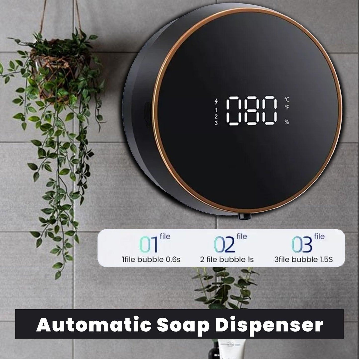 USB Wall-Mounted Automatic Foaming Soap Dispenser with Infrared Touchless Sensor