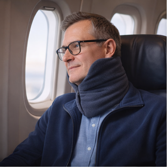 Ultra-Comfort Travel Neck Pillow with Supportive Wrap for Upright Rest