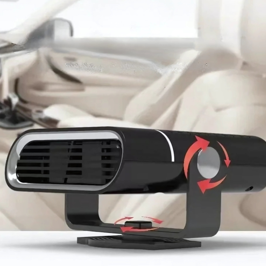 12V/USB Car Heater - Compact Demisting Airflow for Quick Windshield Clarity
