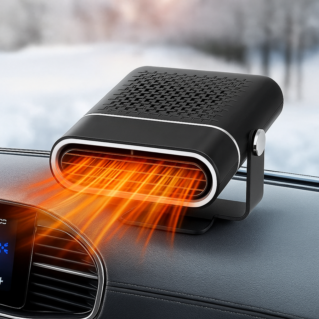 12V/USB Car Heater - Compact Demisting Airflow for Quick Windshield Clarity