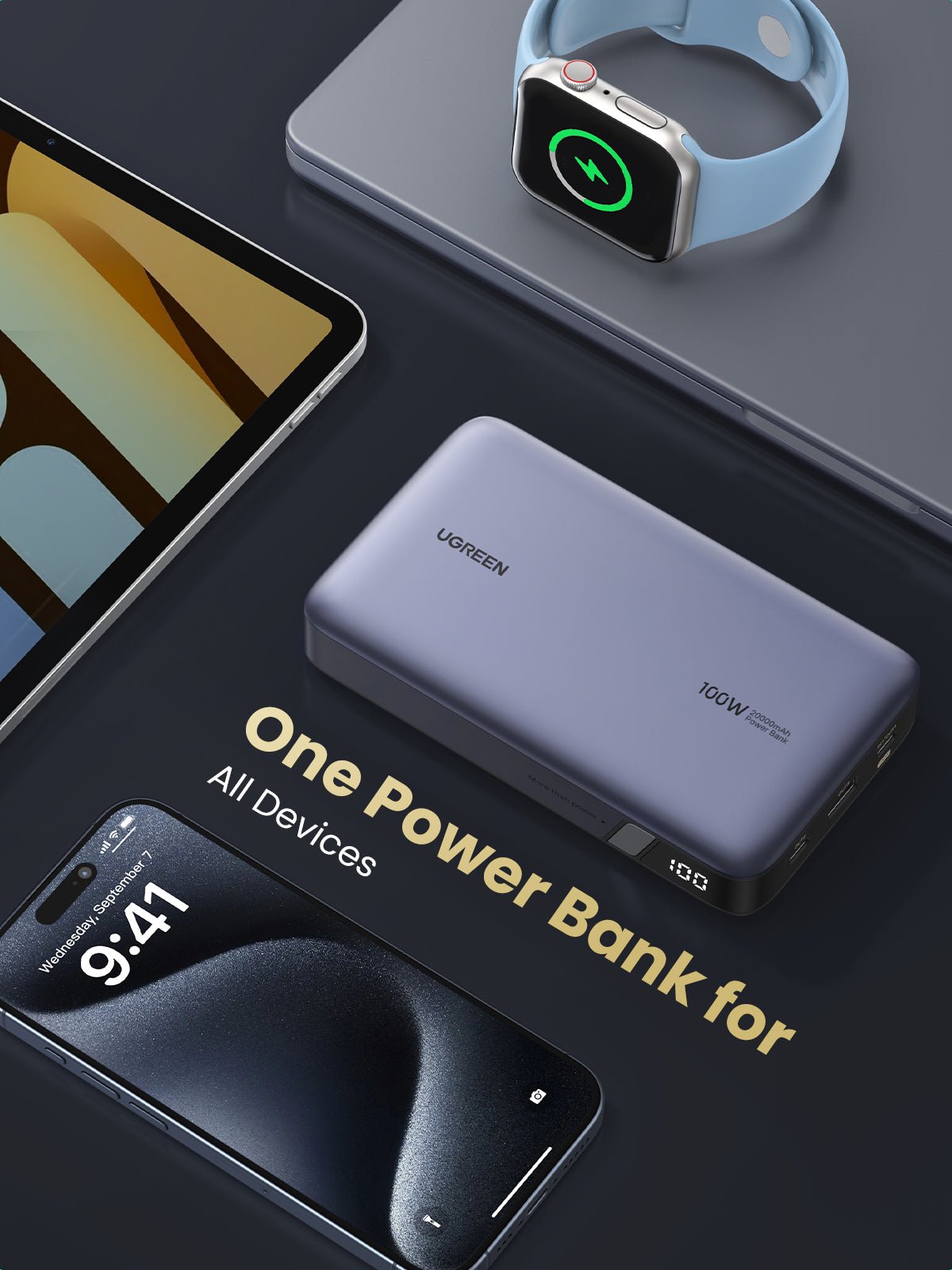 UGREEN Nexode 20,000mAh Power Bank with 100W Fast Charging