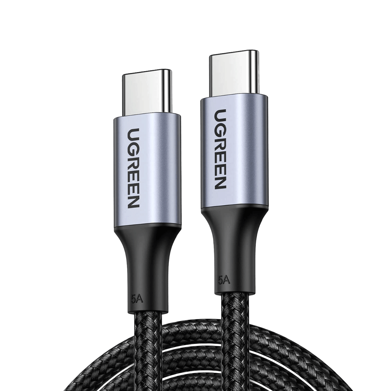 UGREEN USB-C to USB-C Cable - 100W Power Delivery, 5A Fast-Charge, Nylon-Braided