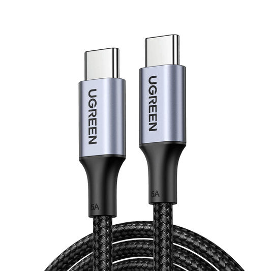 UGREEN USB-C to USB-C Cable - 100W Power Delivery, 5A Fast-Charge, Nylon-Braided
